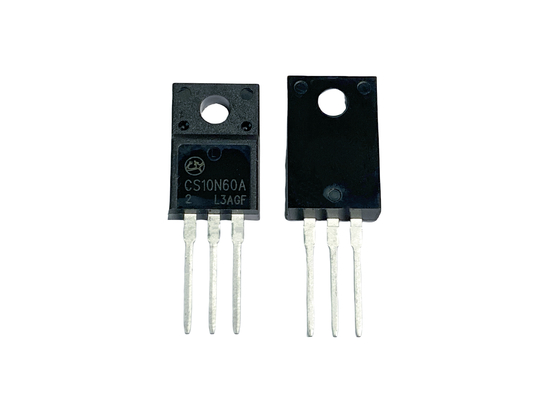 10A600V CS10N60A2 TO-220F कम प्रतिरोध मोटर नियंत्रण औद्योगिक के लिए उच्च वोल्टेज मोस्फेट