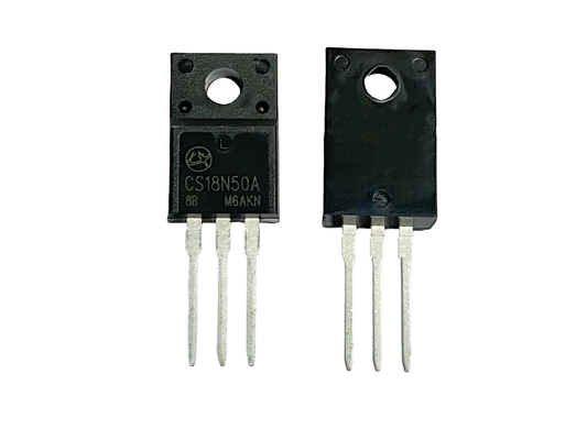 18A500V CS18N50A8 TO-220F निर्बाध बिजली आपूर्ति के लिए मोटी फ्रेम उच्च वोल्टेज मोस्फेट