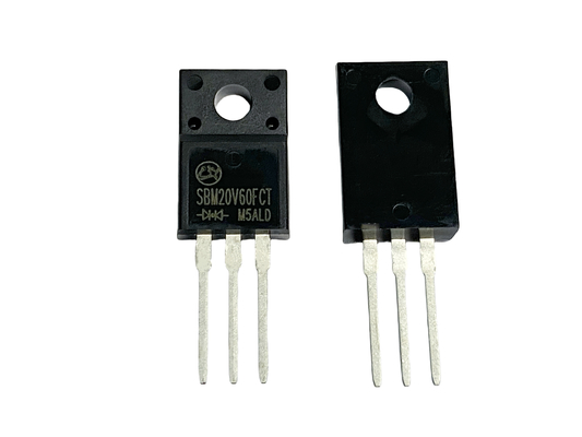 एलईडी प्रकाश व्यवस्था के लिए 20V600A उच्च धारा निम्न VF Schottky डायोड SBM20V60FCT TO-220F